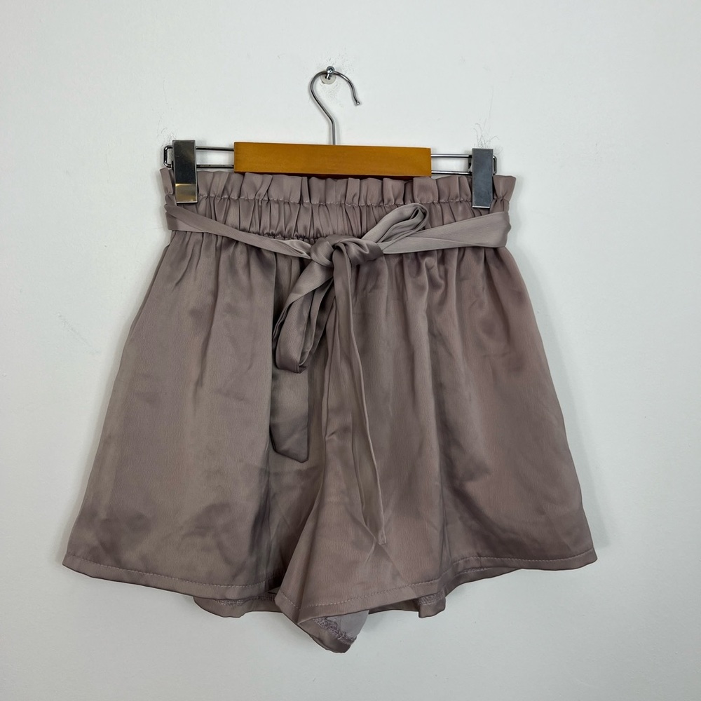 NWT Zaful Satin Tie Shorts‎ Sz S